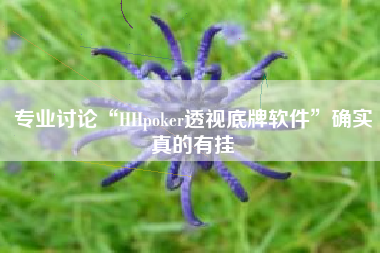 专业讨论“HHpoker透视底牌软件”确实真的有挂