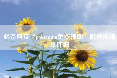 必备科技“pokemmo免费辅助”附开挂脚本详细
