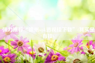 强力推荐“德州wpk透视挂下载	”(其实是有挂)